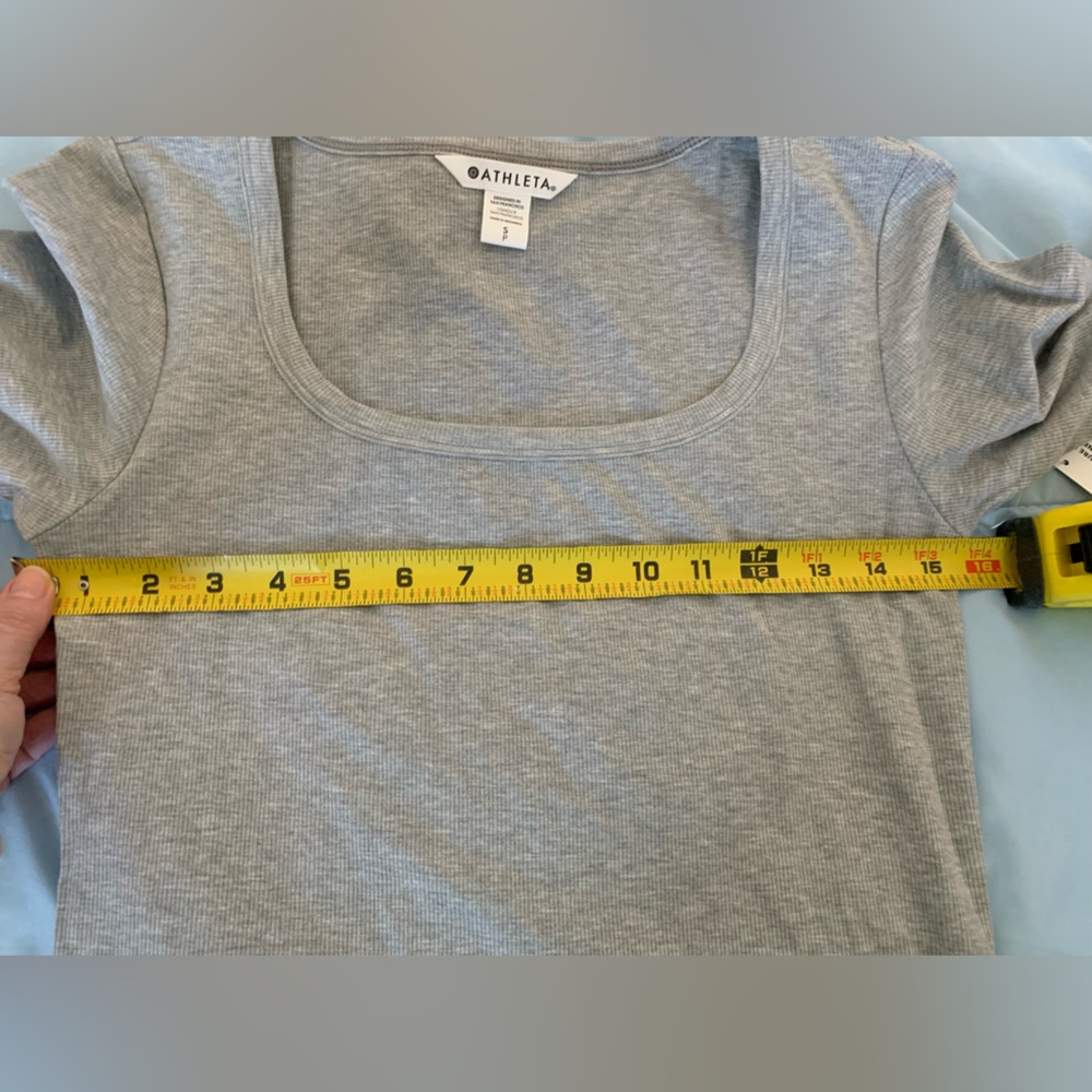 NWT Athleta  Signature Rib Square Neck Top Size Small - Picture 6 of 6